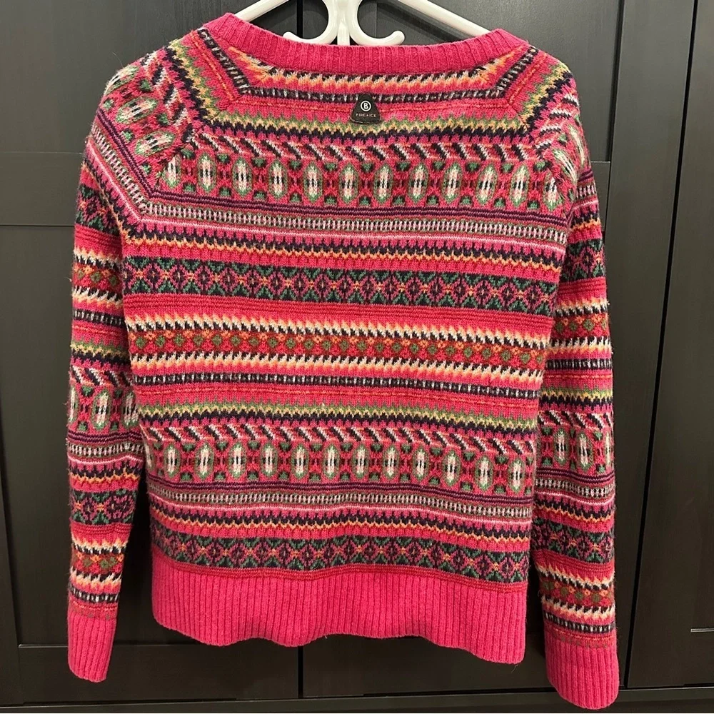 Bogner Fire & Ice Wool Zipper Sweater Vintage Inspired Size Large Women’s - Picture 9 of 16